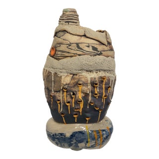 Sculptural Contemporary Ceramic Totem Weight of the World For Sale