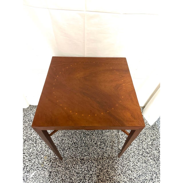 1990s Baker Milling Road Inlaid Square Table For Sale In Detroit - Image 6 of 7