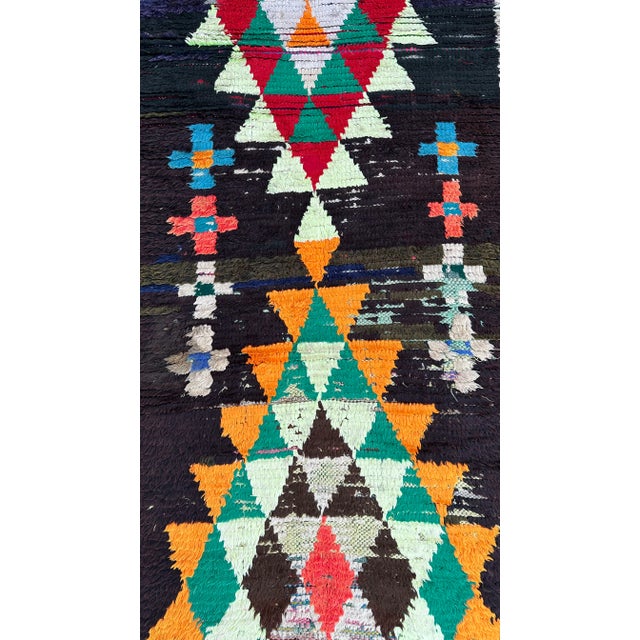 Moroccan Vintage Boujad Rug - 3'5" X 8'5" Ft For Sale In Cleveland - Image 6 of 11