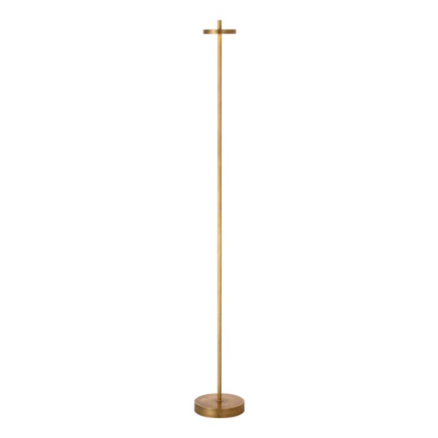 Kelly Wearstler by Visual Comfort Signature Sene 50" Rechargeable Floor Lamp in Museum Brass For Sale