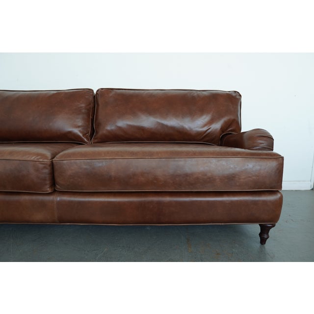 Ballard Designs Wynne Leather Sofa For Sale - Image 15 of 16