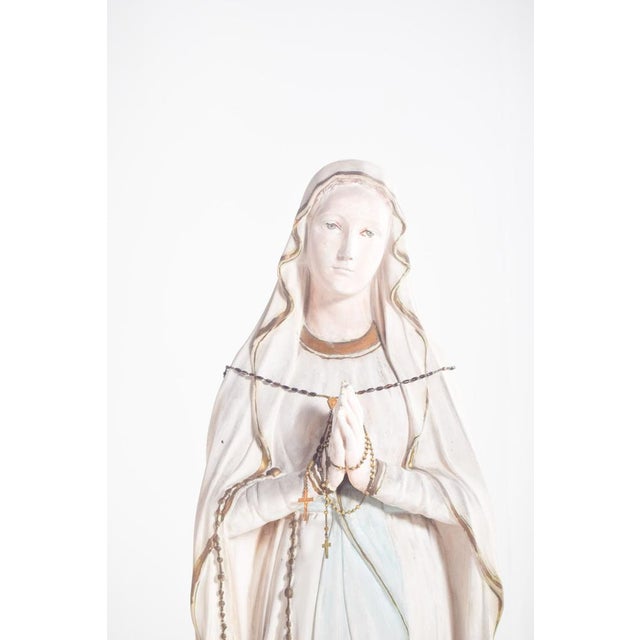 Figure of Our Lady of Lourdes in Ceramic, 1890 For Sale - Image 8 of 10