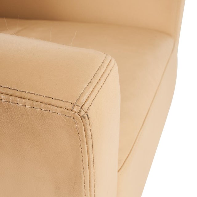 1980s 1980s Schumacher Italian Leather Lounge Chairs - A Pair For Sale - Image 5 of 6