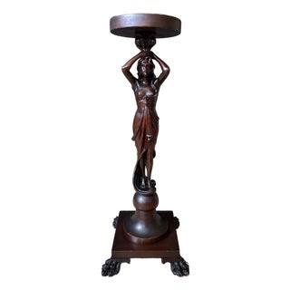 Art Nouveau Pedestal by E.Kopriwa Co. Architectural Modelers and Wood Carvers. For Sale