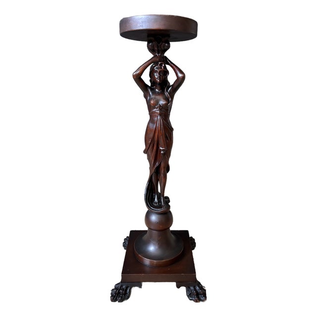 Art Nouveau Pedestal by E.Kopriwa Co. Architectural Modelers and Wood Carvers. For Sale