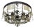 Large Vintage Italian Bronze and Murano Glass Rod Pendant Light, 1940s For Sale