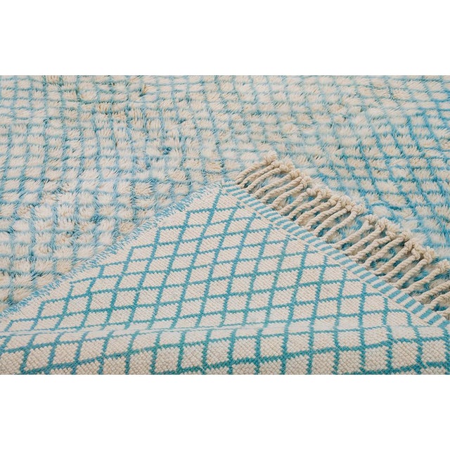 Contemporary Oversize Hand-Knotted Moroccan Wool Rug | 13'3" X 10'8" | One of a Kind For Sale - Image 3 of 8