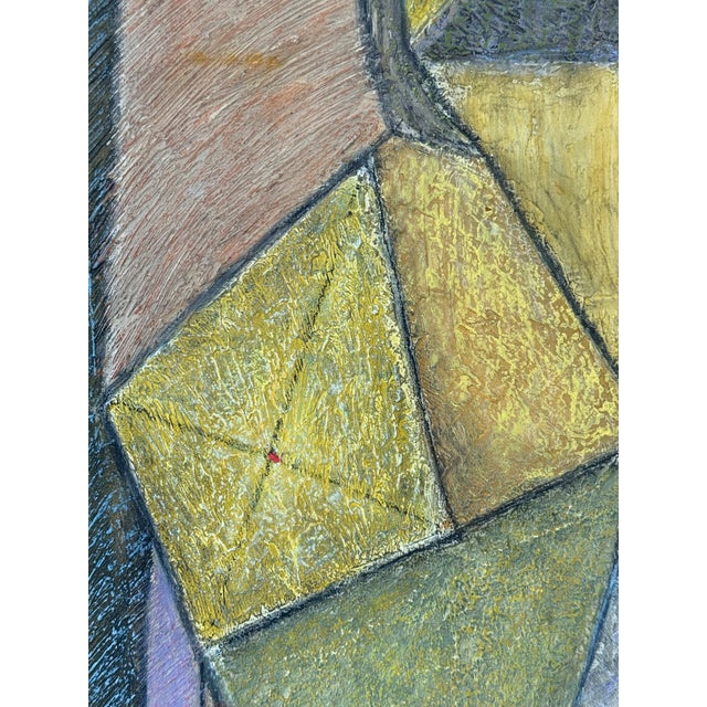 Lavender Vintage Abstract Family Portrait Painting For Sale - Image 8 of 12