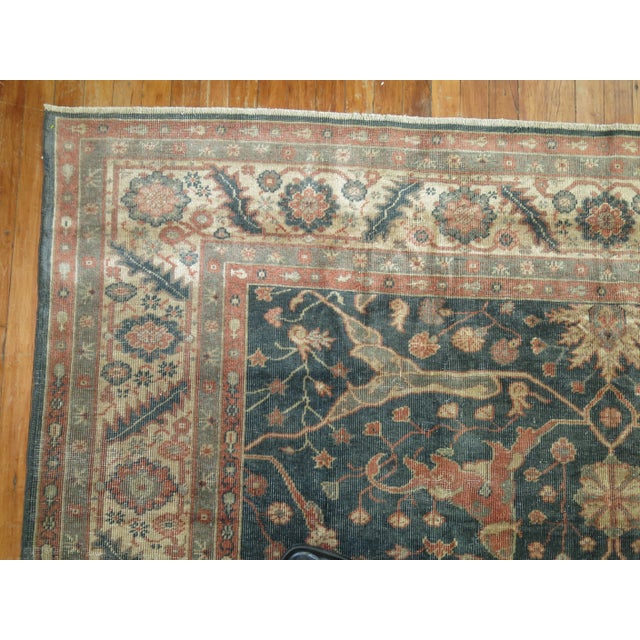Textile 20th Century Turkish Green Terracotta RugX 9'7'' - 7'3" x 9'7" For Sale - Image 7 of 10