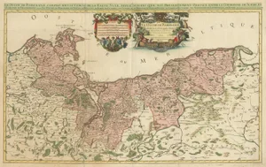 Antique Hand-Coloured Map of Pomerania attributed to Sanson, 1684