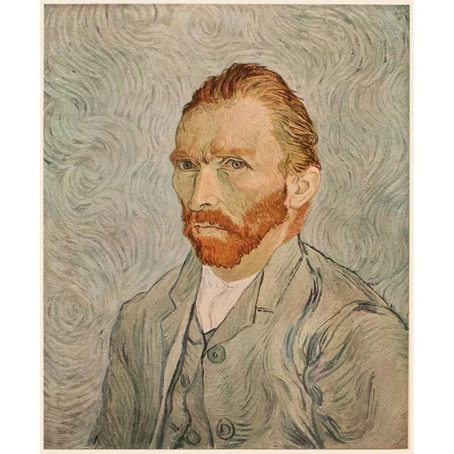 Celadon 1950s After Vincent Van Gogh "Self-Portrait", Post-Impressionist First Edition Print For Sale - Image 8 of 10