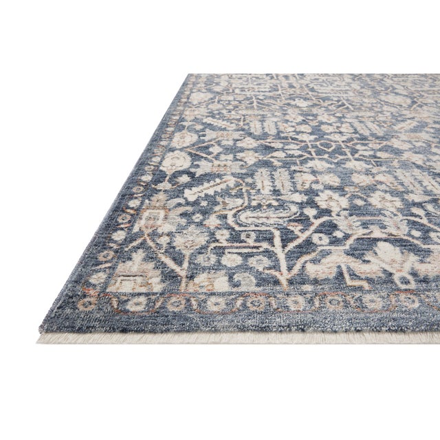 Transitional Amber Lewis x Loloi Zuma Blue / Ivory 2'-7" x 10'-0" Runner Rug For Sale - Image 3 of 9