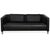 325 Three-Seater Black Sofa in Leather by Rolf Benz For Sale - Image 12 of 12