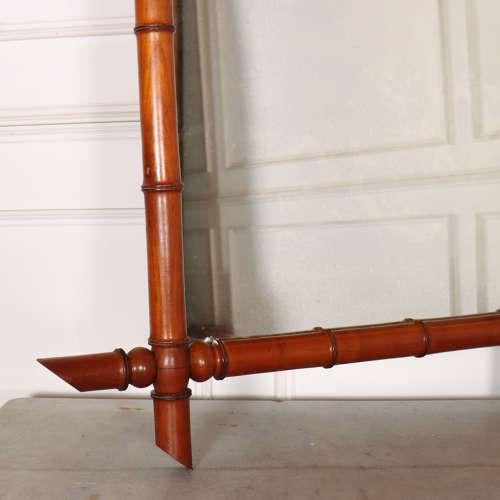 French Faux Bamboo Mirror, 1890s For Sale - Image 4 of 8