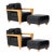 Lounge Chair and Ottomans Designed for Thayer Coggin For Sale