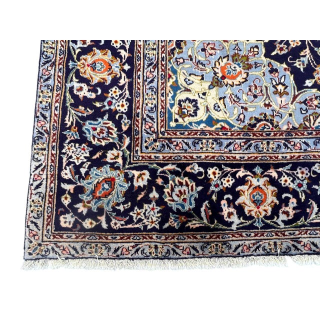 7'0 X 10'8 Persian Fine Kashan Area Rug For Sale - Image 4 of 11