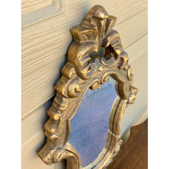 Italian Rococo Style Giltwood Wall Mirror For Sale - Image 9 of 11