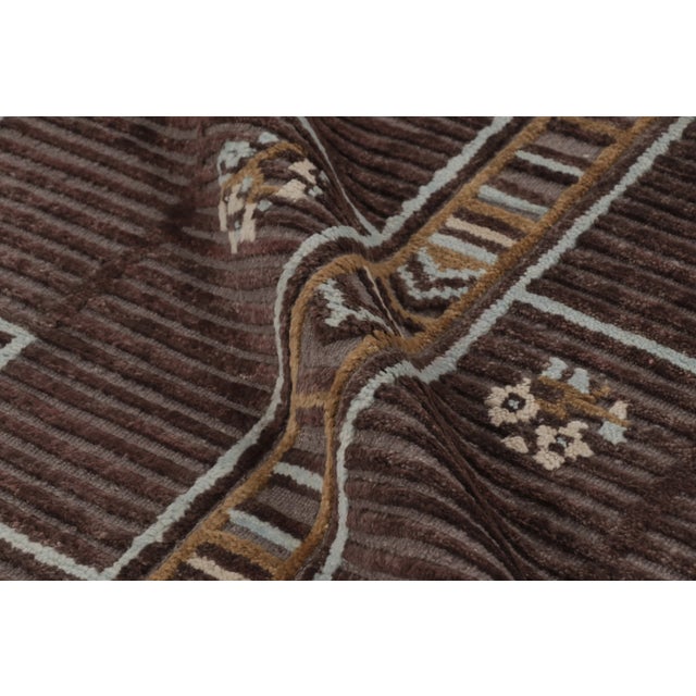 Textile Contemporary Art Deco Style Geometric Wool Rug by Rug & Kilim, India For Sale - Image 7 of 10