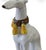 1960s Vintage Mid Century Modern Hollywood Regency Italian Majolica Ceramic Greyhound Statue For Sale - Image 5 of 9