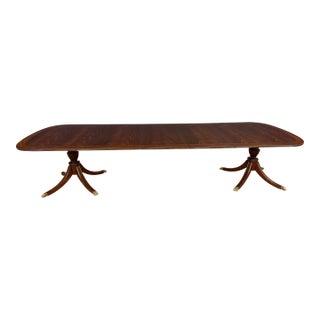 Traditional Mahogany Georgian Dining Table by Leighton Hall For Sale