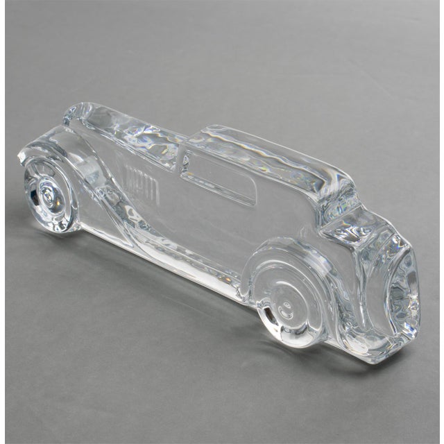 Daum Crystal Marly Car Relief Paperweight or Decorative Sculpture For Sale - Image 9 of 11