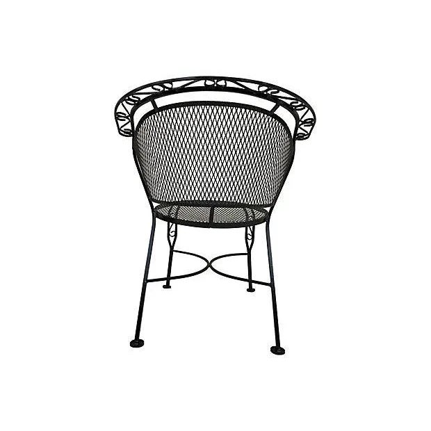 1960s Mid-Century Modern Iron Salterini Patio Table & 4 Chairs, Attributed For Sale - Image 9 of 12