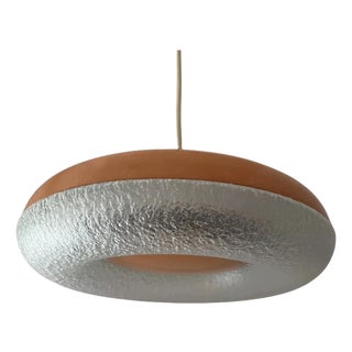 Pendant Lamp in Plastic and White-Orange from Siemens Siform, Germany, 1969 For Sale