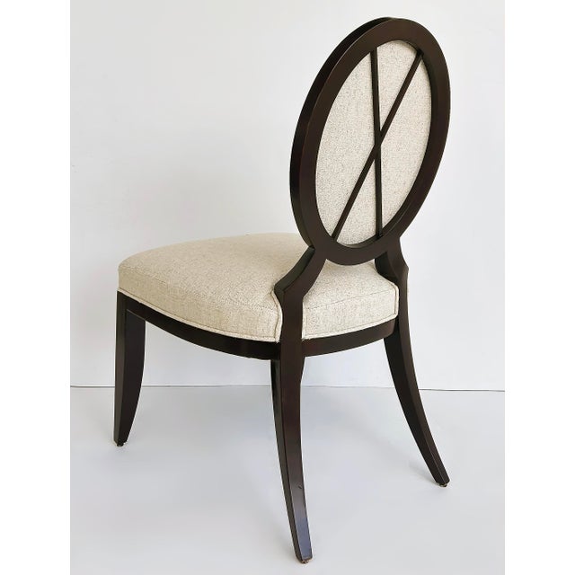 Vintage Barbara Barry for Baker Set of 8 Dining Chairs, Newly Upholstered, 2 Arm, 6 Side For Sale - Image 12 of 18