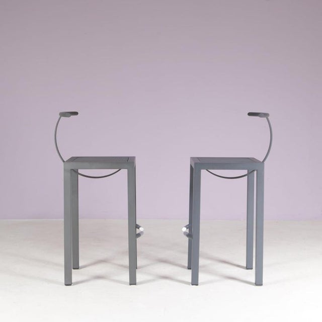 Silver Sarapis Bar Stool by Philippe Starck for Driade, Italy, 1980s For Sale - Image 8 of 12