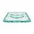 Fontana Arte Vintage Fontana Arte Aquamarine Crystal Glass Vide Poche Square Catchall Tray Italy Mid-Century For Sale - Image 4 of 10