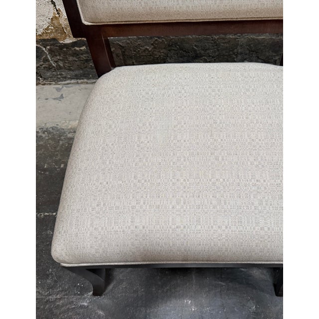 Wood Neoclassical Modern Klismos Style Dining Banquette Settee by Björk Studio For Sale - Image 7 of 7