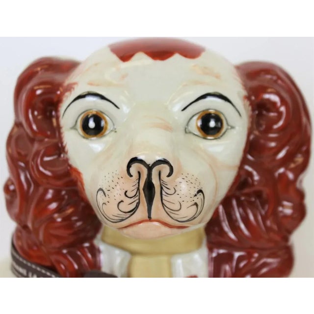 Traditional Pair of Mid 20th Century Porcelain Staffordshire Spotted Spaniels For Sale - Image 3 of 5
