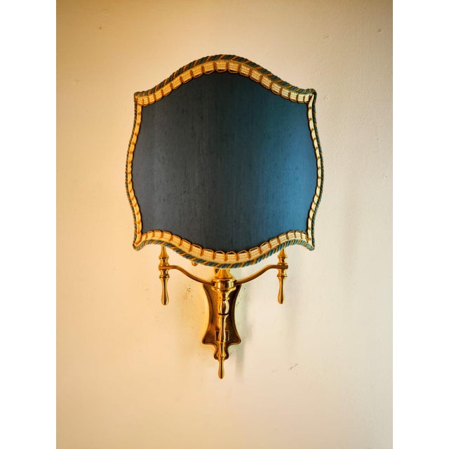 Brass Wall Light with Decorated Fan For Sale - Image 11 of 18