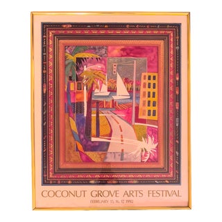 1992 Coconut Grove Arts Festival Poster, Framed For Sale