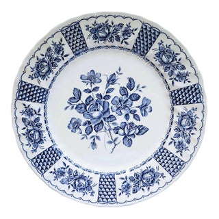 1980s Myott Melody Blue & White Dinner Plate For Sale
