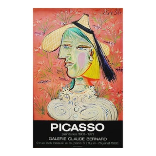 1980s Pablo Picasso Exhibition Poster at the Galerie Claude Bernard, Paris, France. Huge For Sale
