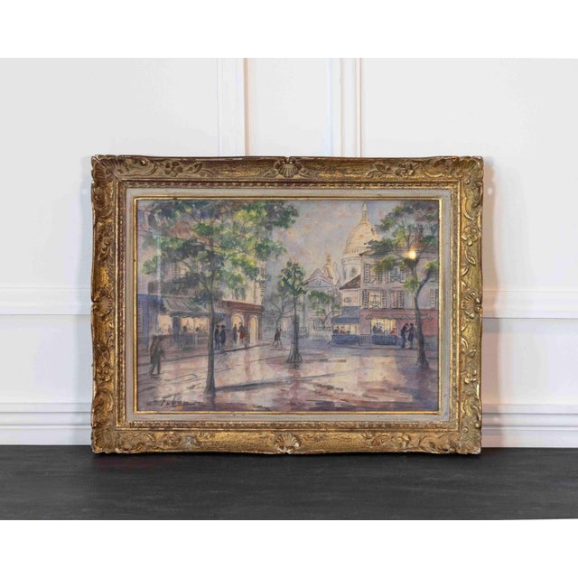 Mid 20th Century Eugène Febvre (1885-1967) Drawing Montmartre “the Sacred Heart” Paris For Sale - Image 4 of 7