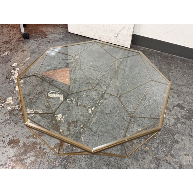 Sarreid Faceted Octagonal Coffee Table For Sale - Image 9 of 12