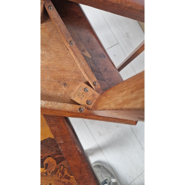 Nesting Tables in Inlaid Wood with Scenes of River Life, 1940s, Set of 4 For Sale - Image 14 of 17
