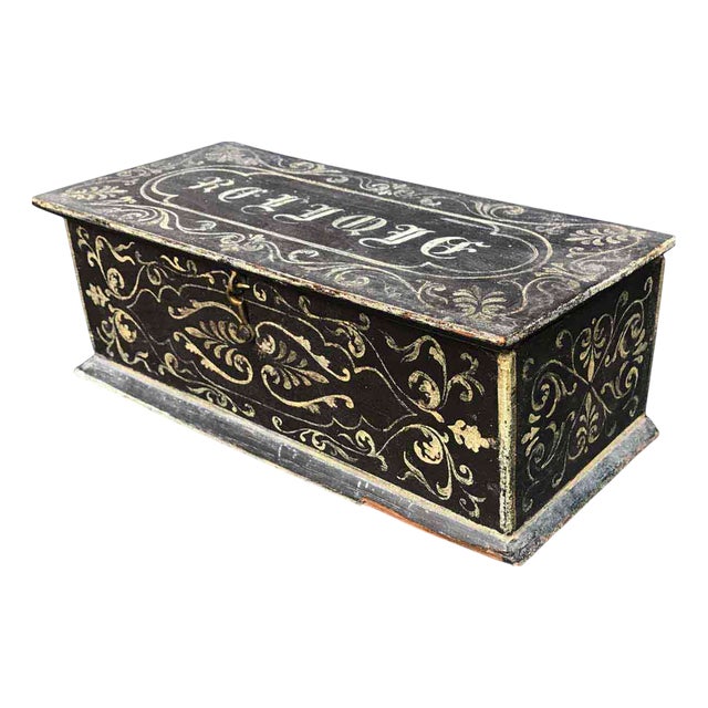 French Lacquered Relic Box For Sale