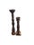 Bring warmth and architectural character to any interior with this striking pair of oversized turned wood candlesticks....