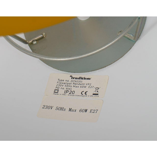 2000 - 2009 VP2 Mustard Flowerpot Pendant Lamp by Verner Panton for &Tradition, 2000s For Sale - Image 5 of 7