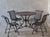 Antique French Arras Garden Table and Chairs, 1890s, Set of 5 For Sale - Image 3 of 18