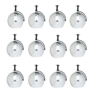 Vintage Lightolier Orb Eyeball Chrome Track Lighting Fixtures - Set of 12 For Sale