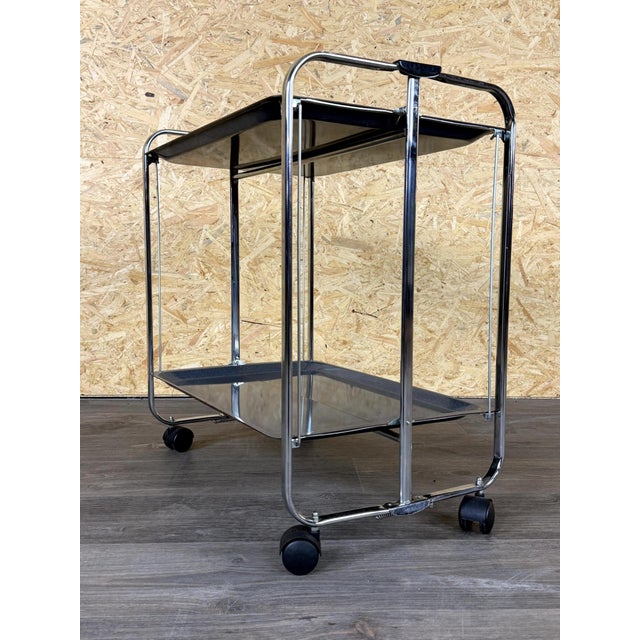 Vintage Space Age Serving Trolley in Metal and Plastic, 1970s For Sale - Image 14 of 15