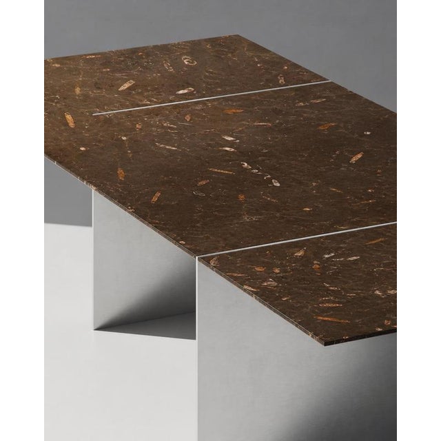 Contemporary Hera Dining Table in Jurassic Fossil Stone by Nerinea For Sale - Image 3 of 7