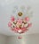 1980s Italian Pink Murano Style Glass Floral Chandelier – Hand-Painted Porcelain & Brass Ceiling Light For Sale - Image 17 of 18