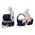 Small Antique French Country Figural Porcelain Planters - Set of 2 For Sale