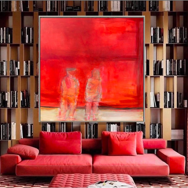 “Contemplating Rothko by Trixie Pitts Extra-Large Minimalist Expressionist Oil Painting For Sale In Nashville - Image 6 of 12
