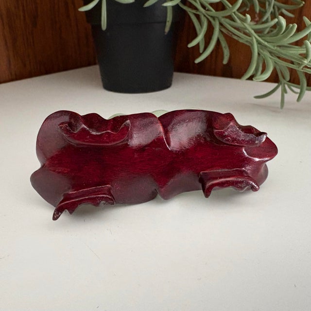 Wood Pair of Jade Horse Sculptures For Sale - Image 7 of 10